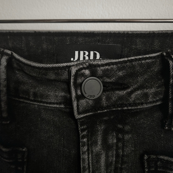 JBD Black Patch Pocket Jeans Wide Leg High Waist Relaxed Fit Stretch Size 29 - Picture 6 of 10